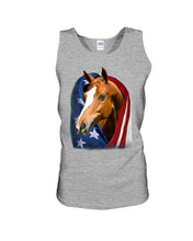 Load image into Gallery viewer, Horse Covered Into USA Flag Meaningful Gift For Men Unisex Tank Top
