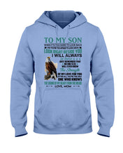 Load image into Gallery viewer, Look Right Beside You Eagle Mom Gift For Son Hoodie
