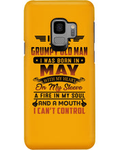 Load image into Gallery viewer, I'm A Grumpy Old Man I Was Born In May With My Heart Phone case
