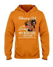 Load image into Gallery viewer, Betty Boop February Girl Living My Best Life Birthday Meaningful Gift Hoodie
