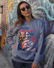 Load image into Gallery viewer, German Shepherd Happy Independence Day 4th Of July Gift For Dog Lovers Sweatshirt
