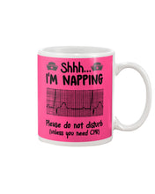 Load image into Gallery viewer, Cute Coffee Cup Shh I’m Napping Please Do Not Disturb Gift For Nurse Mug
