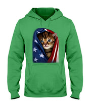 Load image into Gallery viewer, Lovely Tote Bag Cat In American Flag Gift For Cat Lovers Hoodie
