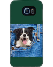 Load image into Gallery viewer, Border Collie In Denim Pocket Gift For Dog Lovers Phone case
