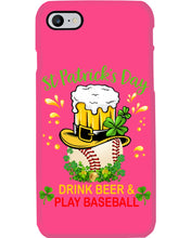 Load image into Gallery viewer, Baseball Drink Beer Day St Patrick's Day Gift For Baseball Lovers Phone case
