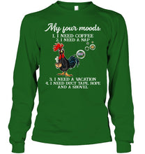 Load image into Gallery viewer, I Need Coffee A Nap A Vacation Duct Tape Hope And A Showel Unisex Long Sleeve

