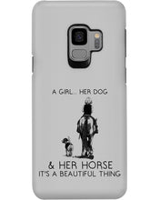 Load image into Gallery viewer, A Girl Her Dog Her Horse It's A Beautiful Thing Phone case
