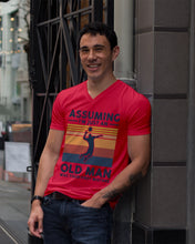 Load image into Gallery viewer, Assuming I'm Just An Old Man Who Loves Volleyball Trending For Sport Lovers Guys V-Neck
