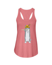 Load image into Gallery viewer, Cat Plays Flute Special Custom Design For Music Lovers Ladies Flowy Tank
