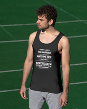 Load image into Gallery viewer, Gift For Husband I'm The Lucky One Because I Get To Be Her Husband Unisex Tank Top
