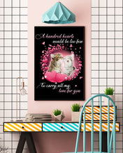 Load image into Gallery viewer, A Hundred Hearts Would Too Few To Carry All My Love For You Cats Gift For Cat Lovers Vertical Poster
