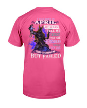 Load image into Gallery viewer, I Was Born In April My Scars Tell Me A Story Trending Guys Tee
