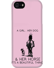 Load image into Gallery viewer, A Girl Her Dog Her Horse It's A Beautiful Thing Phone case

