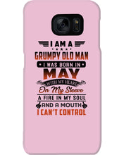Load image into Gallery viewer, I'm A Grumpy Old Man I Was Born In May With My Heart Phone case
