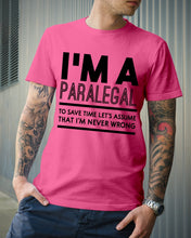 Load image into Gallery viewer, I'm A Paralegal   Special Unique  Custom Design Guys Tee
