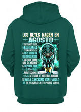 Load image into Gallery viewer, Birthday Gift Los Reyes Nacen En Agosto Angry Wolf Hoodie
