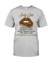 Load image into Gallery viewer, July Girl Hated By Many Loved By Plenty Trending For Birthday Gift Guys Tee
