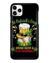 Load image into Gallery viewer, Baseball Drink Beer Day St Patrick's Day Gift For Baseball Lovers Phone case
