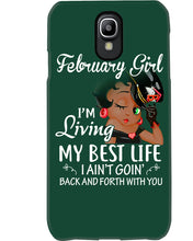 Load image into Gallery viewer, Betty Boop February Girl Living My Best Life Birthday Meaningful Gift Phone case
