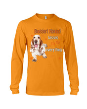 Load image into Gallery viewer, Basset Hound Kisses Fix Everything Gift For Dog Lovers Unisex Long Sleeve
