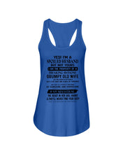 Load image into Gallery viewer, A Soiled Husband Of A September  Freaking Awesome Wife Birthday Gift Ladies Flowy Tank
