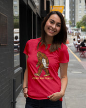 Load image into Gallery viewer, Bigfoot Come And Take It Simple Custom Design Ladies Tee
