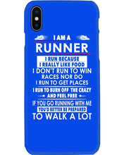 Load image into Gallery viewer, I Am A Runner I Run Because I Really Like Food Custom Design Phone case

