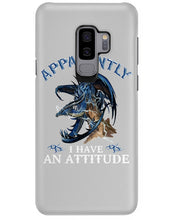 Load image into Gallery viewer, Apparently I Have An Attitude Blue Dragon Phone case
