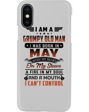 Load image into Gallery viewer, I'm A Grumpy Old Man I Was Born In May With My Heart Phone case
