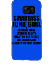 Load image into Gallery viewer, Birthday Gift For Smartass June GirlHeart On Her Sleeve Phone case
