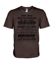 Load image into Gallery viewer, A Soiled Husband Of A September  Freaking Awesome Wife Birthday Gift Guys V-Neck
