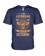 Load image into Gallery viewer, Birthday Meaningful Gift Las Levendas Nacen En Octubre Guys V-Neck
