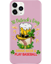 Load image into Gallery viewer, Baseball Drink Beer Day St Patrick's Day Gift For Baseball Lovers Phone case
