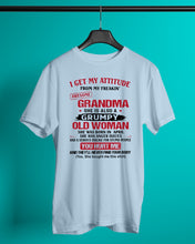 Load image into Gallery viewer, I Get My Attitude From My Freakin' Awesome Grandma Who Was Born In April Guys Tee
