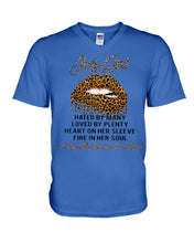 Load image into Gallery viewer, July Girl Hated By Many Loved By Plenty Trending For Birthday Gift Guys V-Neck
