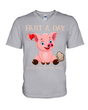 Load image into Gallery viewer, Fart A Day Keep The Doctor Away Gift For Pig Lovers Guys V-Neck
