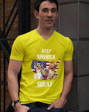 Load image into Gallery viewer, Keep America Great Yorkshire Terrier Gift For Dog Lovers Guys V-Neck
