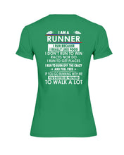 Load image into Gallery viewer, I Am A Runner I Run Because I Really Like Food Custom Design Ladies Tee
