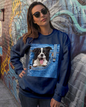 Load image into Gallery viewer, Border Collie In Denim Pocket Gift For Dog Lovers Sweatshirt
