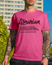 Load image into Gallery viewer, Librarian Keeper Of Books Guardian Of Knowledge Custom Design Guys Tee
