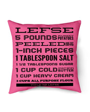 Load image into Gallery viewer, Lefse 5 Pounds Russet Potatoes Peeled And Cut Into 1-inch Pieces Pillow Cover
