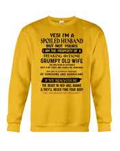 Load image into Gallery viewer, A Soiled Husband Of A September  Freaking Awesome Wife Birthday Gift Sweatshirt
