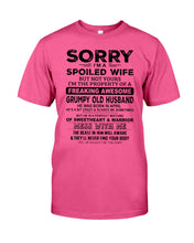 Load image into Gallery viewer, I’m A Spoiled Wife But Not Yours Grumpy Old Husband Was Born In April Guys Tee
