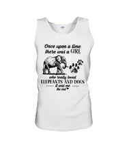 Load image into Gallery viewer, A Girl Really Loved Elephants And Dogs  Special Custom Design Unisex Tank Top
