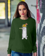 Load image into Gallery viewer, Cat Plays Flute Special Custom Design For Music Lovers Sweatshirt
