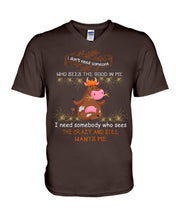 Load image into Gallery viewer, Cow I Need Somebody Who Sees The Crazy And Still Wants Me Guys V-Neck
