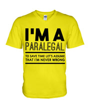 Load image into Gallery viewer, I'm A Paralegal   Special Unique  Custom Design Guys V-Neck
