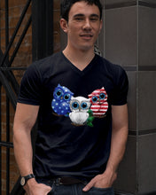 Load image into Gallery viewer, Lovely Phone Case Three Owl With US Flag Gift For Owl Lovers Guys V-Neck
