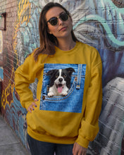 Load image into Gallery viewer, Border Collie In Denim Pocket Gift For Dog Lovers Sweatshirt
