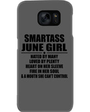 Load image into Gallery viewer, Birthday Gift For Smartass June GirlHeart On Her Sleeve Phone case
